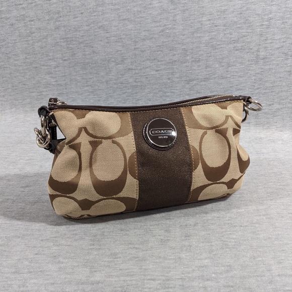 Coach Handbags - Coach Signature Stripe Demi Bag